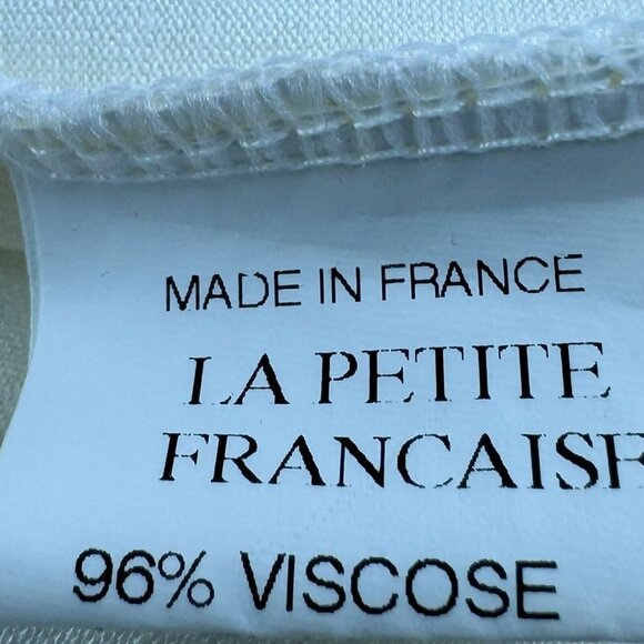 La Petite Francaise White Viscose Elastane Depose Tank Top Womens Size M/L - Picture 2 of 5